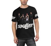 Men's Skillet-Band Shirt Sleeve T-Shirt for Men Casual Short Sleeve Crew Neck Tops Black XXL