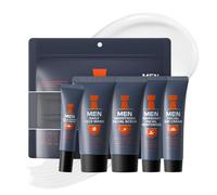 Men's Skincare Set 5Pcs,Face Wash, Facial Scrub, Mens Overnight Moisturiser Face, Eye Cream & Day Cream,With Centella & Niacinamide Serum Benefits,Mens Toiletry Gift Set,Birthday Gifts