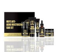 Mens Skincare Set,5PCS Mens Gift Set,Men's Anti-Aging Care Set,Face Serum & Face Wash & Cream & Eye Cream & Face Scrub,Day/Night Moisturizer,Hydrating for Dry Skin,Gifts for Men Him Dad Husband