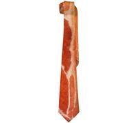 Men's Skinny Neckties Novelty Food Ties for Men Teen Boys, Funny Gifts for Office Holiday Party, One Size Neck Tie, Bacon Slice, One Size