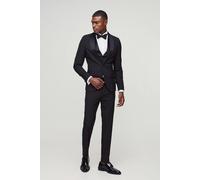 Men's Skinny Tuxedo Single Breasted Suit Jacket | Black | Size 42 | BOOHOOMAN