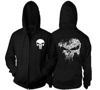 Men's Skull Zip Hoodie 3D Printing Vintage Full-Zip Hoodies