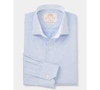 Men's Sky Blue Two-Ply Cotton Slim Fit Gold Label Formal Shirt - Single Cuff - Size: 16" x Standard - 34.5" - Savile Row Company