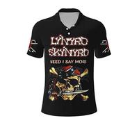 Men's Skynyrd Rock Band Lynyrd Polo Shirt Short Sleeve T-Shirt for Man Business Commute Tops Multicolor XXL