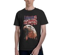 Men's Skynyrd Rock Band Lynyrd Printed Cotton Shirt Simple and Practical Top Casual and Sport Shirts Black XL