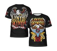 Men's Skynyrd Rock Band Lynyrd Printed Crewneck Shirt Classic and Versatile Tops Comfortable and Breathable Shirt Multicolor M