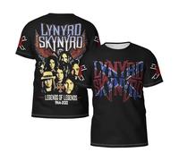 Men's Skynyrd Rock Band Lynyrd Printed Crewneck Shirt Classic and Versatile Tops Comfortable and Breathable Shirt Multicolor L