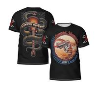 Men's Skynyrd Rock Band Lynyrd Printed Crewneck Shirt Classic and Versatile Tops Comfortable and Breathable Shirt Multicolor XXL