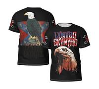 Men's Skynyrd Rock Band Lynyrd Printed Crewneck Shirt Classic and Versatile Tops Comfortable and Breathable Shirt Multicolor XL