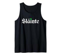 Mens Slainte St. Patrick's Day Funny Cheers Irish Shamrock Tank Top