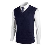 Men's Sleeveless Cardigan Waistcoat Adults Winter Wear V Neck Sweater Cotton Knitted Tank Tops Knitwear Knitted Waistcoat Sweater Tank Tops