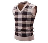 Men's Sleeveless Jumpers & Knitted Gilets Mens Sleeveless Knitted Tank Tops Jumper V Neck Jumpers Vest Casual Vest Gentleman Tank Tops
