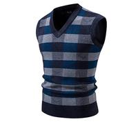 Men's Sleeveless Jumpers & Knitted Gilets Mens Sleeveless Knitted Tank Tops Jumper V Neck Jumpers Vest Casual Vest Gentleman Tank Tops