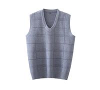 Men's Sleeveless Jumpers & Knitted Gilets Mens Sleeveless Knitted Tank Tops Jumper V-Neck Sleeveless Cardigan Waistcoat Casual Business Knitted Tank Tops