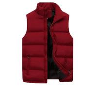 Men's Sleeveless Puffer Vest, Lightweight Quilted Gilet, Warm Insulated Outdoor Jacket, High Neck Zip-Up Vest,Windproof Water-Resistant Bodywarmer,Breathable Winter Coat for Hiking and Camping