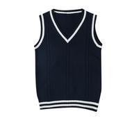 Men's Sleeveless Slim Sweater V-Neck Knitted Casual Chic College Style Vest Everyday Comfortable Fit Temperament Sweater Classic Soft Basic Sweater