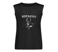 Mens Sleeveless T Shirt Bathory Goat Crewneck Vest Tank Tops Navy L