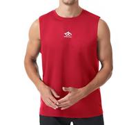 Men's Sleeveless Tank Top Athletic Vests Bodybuilding Workout Gym Essentials Fitness Running T-Shirt Red XL