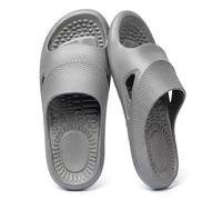 Men's Slides Extra Large EU 40-52, Thick Soft Sole EVA Slippers, Non-Slip Quick Dry Sandals for Pool, Shower & Indoor/Outdoor(grey,14 UK)