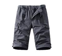 Men's Slim Fit Cargo Shorts Summer Lightweight Stretch Work Shorts with Multiple Pockets for Hiking Camping Outdoor Activities (Dark Gray, XL)