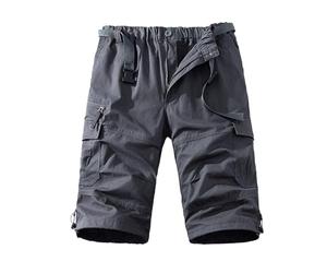 Men's Slim Fit Cargo Shorts Summer Lightweight Stretch Work Shorts with Multiple Pockets for Hiking Camping Outdoor Activities (Dark Gray, XL)