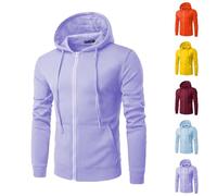 Mens Slim Fit Designer Hoodie Mens Zipper Hoodies Fleece Zip Up Hooded Top Plain Jacket Warm Jumper Outdoor Workout Jackets Midweight Daily Sweatshirts Zip Through Long Sleeve Jacket