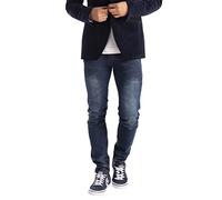Men's Slim -Fit Jeans Stretch Straight Leg Casual Cotton Classic 5 Pocket Heavy Duty Work Denim Trousers Denim Pants All Waist Sizes Basic Denim Jeans - Discontinued Colours (Indigo Wash, 34W x 30L)