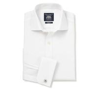 Men's Slim Fit Non-Iron 100% Cotton Poplin Double Cuff Formal Shirt | Luxury, Premium Quality, Long Sleeve, Dress Shirt, Formalwear, Easy Care