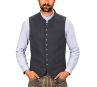 Men's Slim Fit Oktoberfest Men's Vest Plain with Buttons Traditional Fashion Men's Vests Casual and Elegant Business Waistcoat for Folk Festival Beer Festival Party Wear