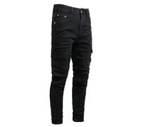 Men's Slim Fit Stretch Ripped Jeans Cargo Skinny for Men, Distressed Destroyed Straight Leg Fashion Comfort Flex Waist Jeans, Teenager Casual Fashion Designer Classic Regular Fit Basic Denim Pants