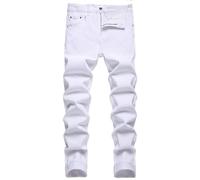 Men's Slim Fit Stretch Ripped Jeans Cargo Skinny for Men, Distressed Destroyed Straight Leg Fashion Comfort Flex Waist Jeans, Teenager Casual Fashion Designer Classic Regular Fit Basic Denim Pants