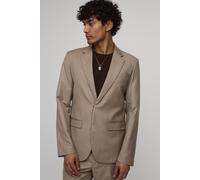 Men's Slim Fit Studded Western Blazer | Taupe | Size 34 | BOOHOOMAN
