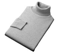 Men's Slim Fit Turtleneck Pullover Sweater with Long Sleeves, Solid Color, Trendy Sweatwear Clothing