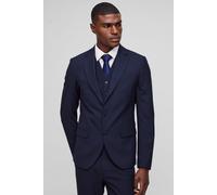 Mens Slim Navy Single Breasted Jacket, Navy 40