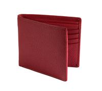 Dents Men's Beauley Pebble Grain Leather Slim Billfold Wallet with RFID Blocking Protection Berry ONE