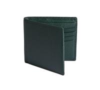 Men's Slim Pebble Grain Leather Bifold Wallet with RFID Blocking - BOTTLE GREEN / ONE