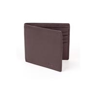 Men's Slim Pebble Grain Leather Bifold Wallet with RFID Blocking - CHOCOLATE / ONE