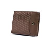 Men's Slim Wallet RFID Blocking Bifold Genuine Leather Holds 6+ Cards & Cash with 1 ID Window Anti-Theft Secure Wallet for Travel & Everyday Use（With Gift Box）, Light Brown, Bifold Wallet