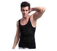 Mens Slimming Body Shaper Vest Shirt Abs Abdomen Slim, Compression Muscle Tank, Black XL