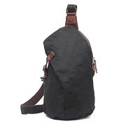 Men's Sling Backpack Waxed Canvas Crossbody Bag Casual Daypacks, Black, OneSize, Sling Backpacks