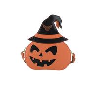 Mens Sling Bag Unique Halloween Pumpkin Crossbody For Whimsical Novelty Shoulder Purse Cute Bat Themed Gothic Festival Party (Orange, One Size)
