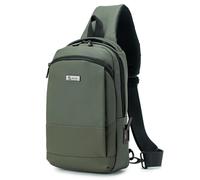 Men's Sling Bag Waterproof - Green 32x20x10cm