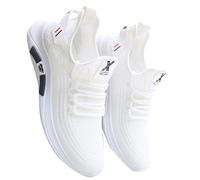 Mens Slip On Athletic Trainers Lightweight Casual Walking Sneakers White