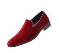 Mens Slip On Casual Loafers Lightweight All Season Comfortable Walking Shoes Versatile Easy Wear Lazy Style Fashion Sneakers for Daily Use(Red,8)