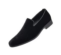 Mens Slip On Casual Loafers Lightweight All Season Comfortable Walking Shoes Versatile Easy Wear Lazy Style Fashion Sneakers for Daily Use(Black,8.5)