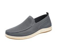 Mens Slip On Loafer Trainers Mens Orthopedic Walking Shoes Mesh Breathable Trainers Lightweight Running Sneakers Footwear Comfy Tennis Shoes with Non Slip Outsole Extra Wide Fit Diabetic Grey