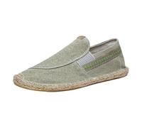 Men's Slip On Loafer Walking Shoes,Mens Casual Slip On Summer Shoes,Lightweight Canvas Slips in Shoe,Non-Slips Sole,Suitable for Shopping,Work Other Occasions Green