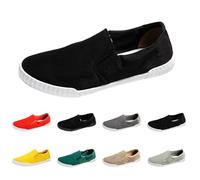 Men's Slip on Loafers Casual Walking Fitness Jogging Sneakers Casual Canvas Flat Boat Yachting Deck Pumps Trainers Shoes All-Day Lightweight Comfortable Walking Shoes Size 5.5 Dark Gray