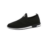 Mens Slip On Loafers Mesh Walking Shoes Breathable Lightweight Travel Driving Shoes Non Slip Orthopedic Trainers Comfortable Hiking Trekking Trainers Casual Walking Low Top Flat Sneakers Black