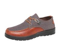 Mens Slip On Loafers Walking Casual Driving Shoes Canvas Flat Lightweight Outdoor Lace Up Loafers Casual Formal Business Dress Shoes Boat Shoe Slip On Low-Top Flat Anti-Slip Walking Sneakers Coffee